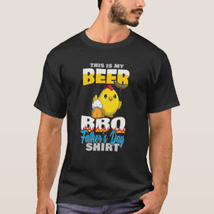 Cute Chicken Funny Bbq Grilling Beer Lover Father' T-Shirt