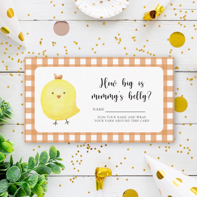 Cute chicken - How big is mummy's belly Enclosure Card (Creator Uploaded)