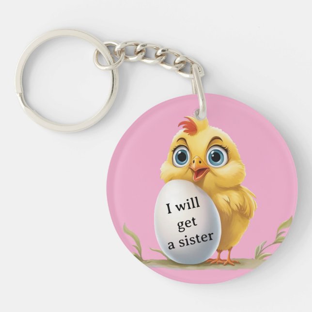 Cute chicken key ring (Front)