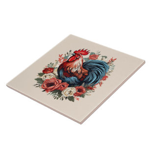 Cute chicken lovers Country Tile