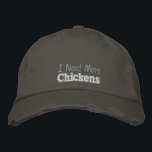 Cute Chicken Lovers Quote Vintage Rustic Pink Grey Embroidered Hat<br><div class="desc">Chicken Lovers quote,  vintage District Threads,  Chino Twill Baseball Cap,  rustic grey and pink. A fun birthday gift and cool accessories idea.</div>