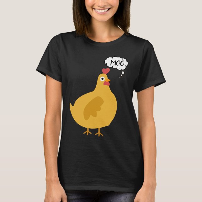 Cute Chicken Moo   T-Shirt (Front)
