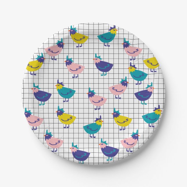 Cute Chicken Paper Plates (Front)