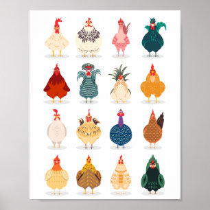 Cute Chicken Poster