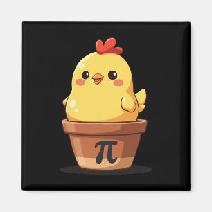 Cute Chicken Pot Pi Day Pie Math Teachers Lover 3. Magnet
