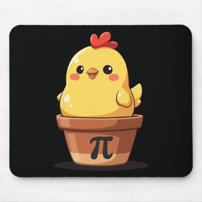 Cute Chicken Pot Pi Day Pie Math Teachers Lover 3. Mouse Pad (Front)