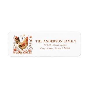 Cute Chicken Return Address Labels