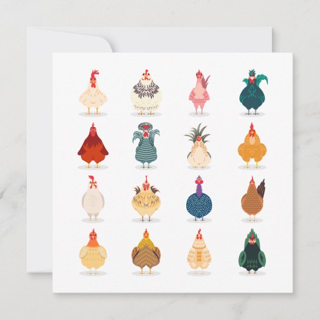 Cute Chicken Thank You Card (Front)