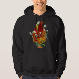 Cute Chicken Vintage Floral Botanical Flower Garde Hoodie