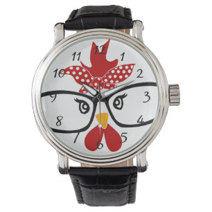 Cute Chicken With Glasses Watch