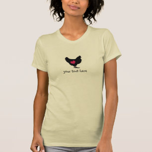 Cute Chicken with Pink Heart T-Shirt