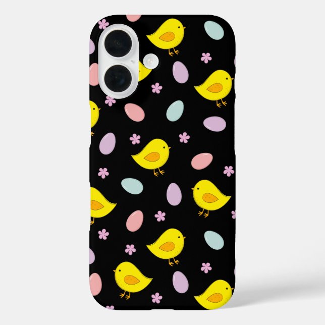 Cute Chickens Eggs Easter pattern Custom colour Case-Mate iPhone Case (Back)