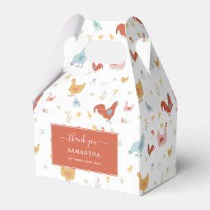 Cute Chickens Hens and Baby Chicks Favour Box