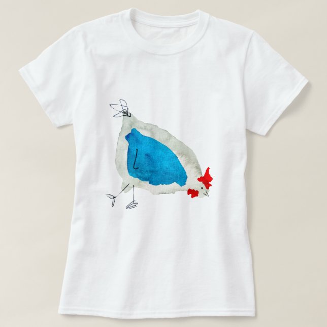 Cute chickens watercolor T-Shirt (Design Front)