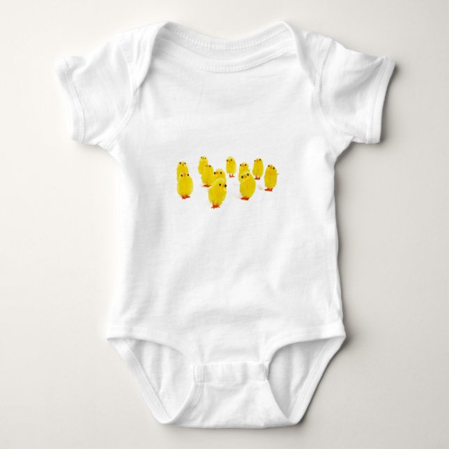 cute chicks baby bodysuit (Front)