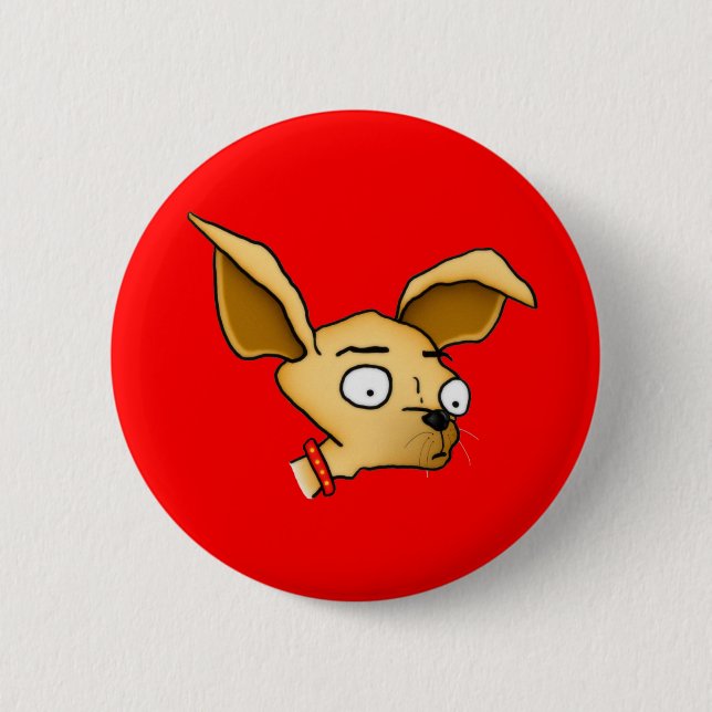 Cute Chihuahua 6 Cm Round Badge (Front)