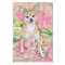 Cute Chihuahua Art Pink Green Dog Portrait