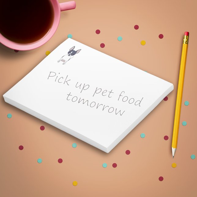 Cute Chihuahua Black and White Post-it Notes (Black and White Chihuahua Post-it Notes)