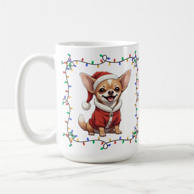 Cute Chihuahua Christmas Mug (Left)