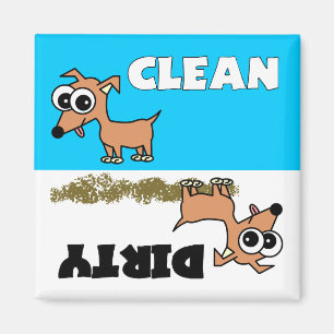 Cute Chihuahua Clean / Dirty Dishwasher Magnet
