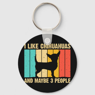 Cute chihuahua design for women kids men pet puppy key ring