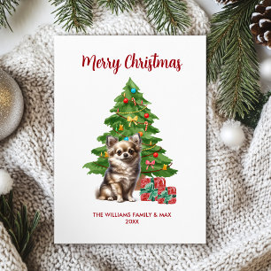 Cute Chihuahua Dog Family Christmas Holiday Card
