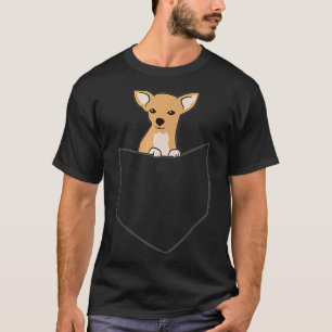 Cute Chihuahua Dog In Pocket Funny Chihuahua T-Shirt