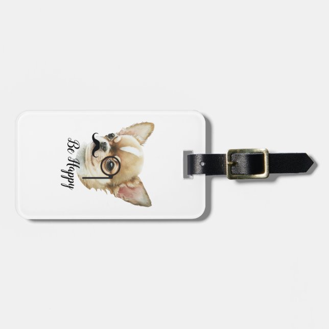 Cute Chihuahua Dog Lover Luggage Tag (Front Horizontal)