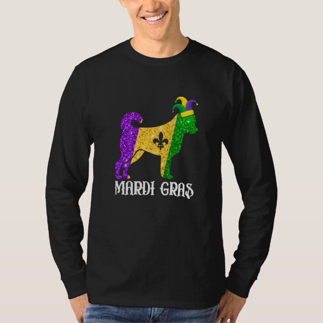 Cute Chihuahua Dog Lover Mardi Gras Party Jester M T-Shirt (Front)