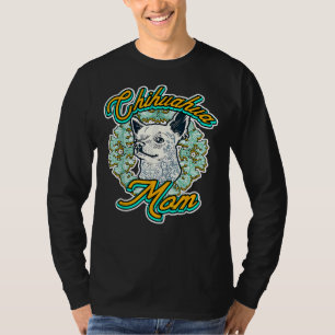 Cute Chihuahua Dog Mum Vintage Retro Tattooed T-Shirt
