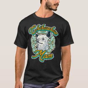 Cute Chihuahua Dog Mum Vintage Retro Tattooed T-Shirt