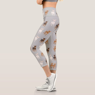 Cute Chihuahua Dog Pattern Capri Leggings