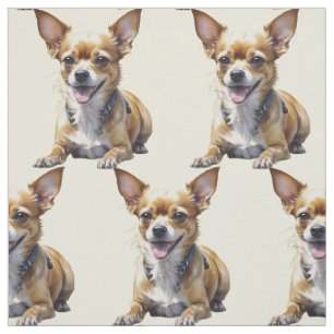 Cute Chihuahua Dog Pet Dog Lover Art Fabric