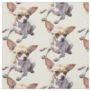 Cute Chihuahua Dog Pet Dog Lover Art Fabric