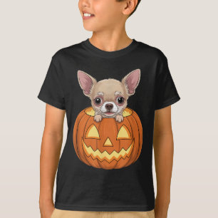 Cute Chihuahua In Pumpkin Funny Dog Halloween T-Shirt