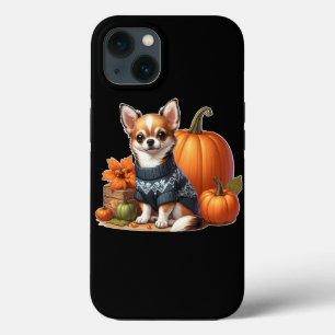 Cute Chihuahua in Sweater with Pumpkins  iPhone 13 Case