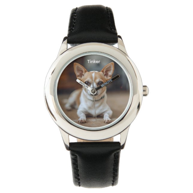 Cute Chihuahua Kid's Personalised Watch (Front)