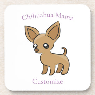 Cute Chihuahua Mama Art Thunder_Cove Coaster