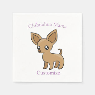 Cute Chihuahua Mama Art Thunder_Cove Napkin