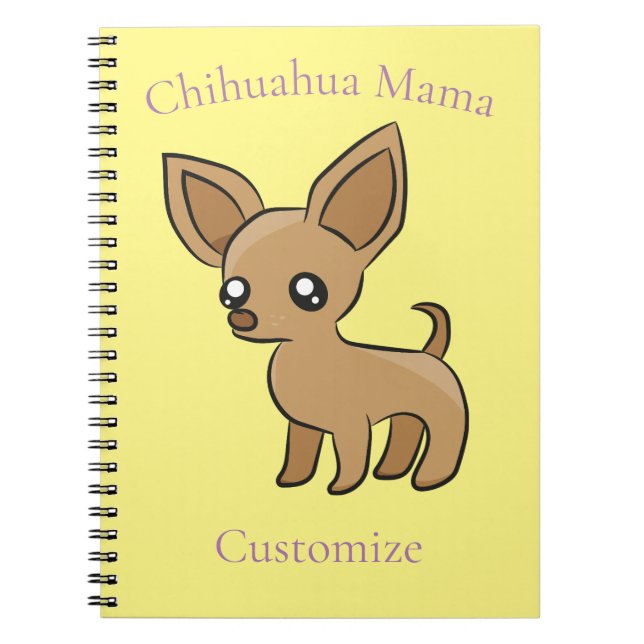 Cute Chihuahua Mama Art Thunder_Cove Notebook (Front)