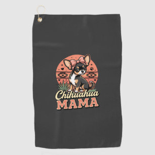 Cute Chihuahua Mama Bow Dog Mum Golf Towel