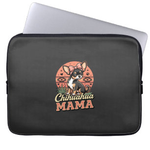 Cute Chihuahua Mama Bow Dog Mum Laptop Sleeve