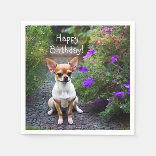 Cute Chihuahua Paper Napkins (Front)
