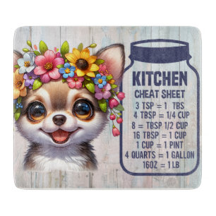 Cute Chihuahua Puppy Dog/Kitchen Cutting Board