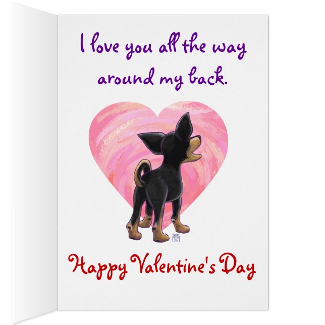 Cute Chihuahua Valentine's Day (Inside (Right))