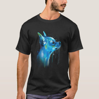 Cute Chihuahua Watercolor Painting Art T-Shirt