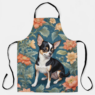 Cute Chihuahua William Morris Inspired Floral Apron
