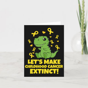 Cute Childhood Cancer Awareness Dinosaur Card