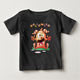 Cute Childish Halloween Monster Toddler  Baby T-Shirt