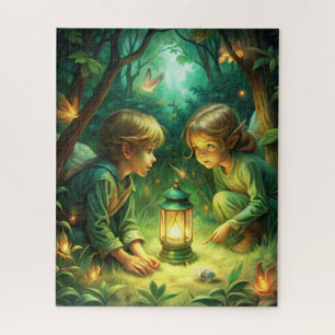 Cute Children in Forest Jigsaw Puzzle